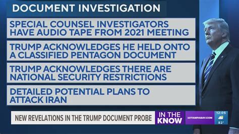 Reports: Prosecutors have tape of Trump discussing holding onto classified doc after leaving office